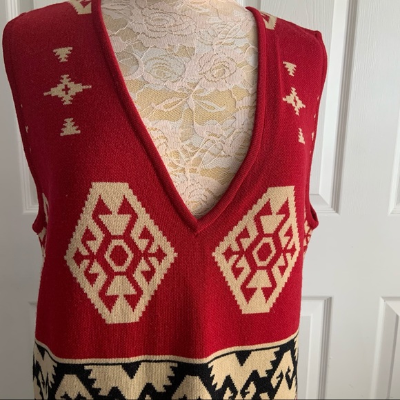 Andrea Jovine VTG 80s Wool Fringe Sweater Dress - Picture 2 of 8